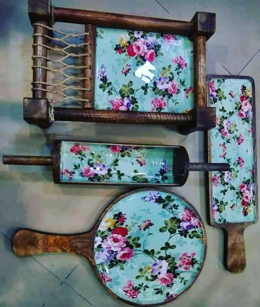 Wood Printed Platter