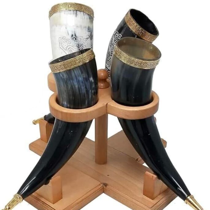 Buffalo-Horn-Viking-drinking-horn-set-4-hindustan-enterprises