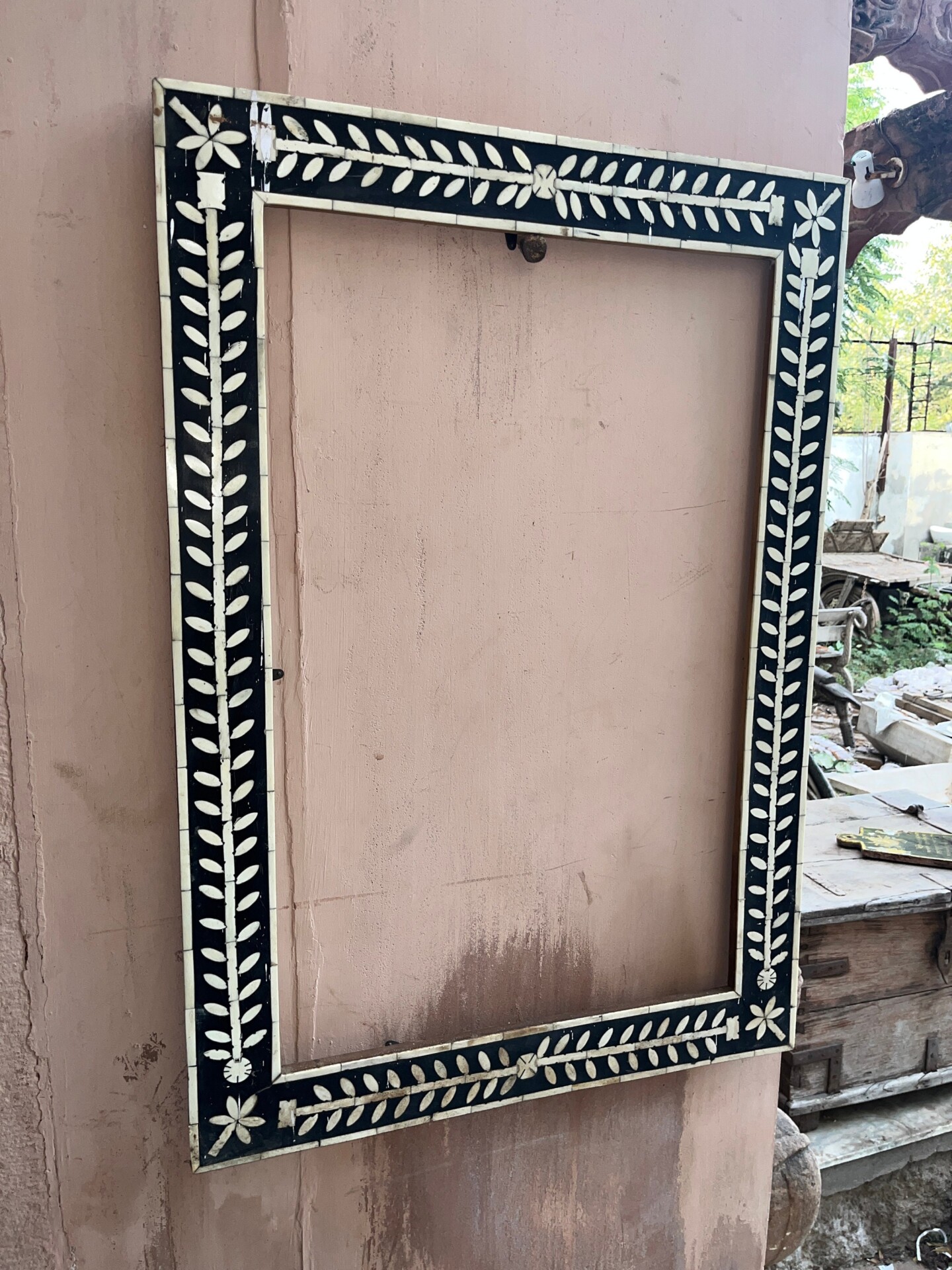 Bone Inlay Mirror Frame