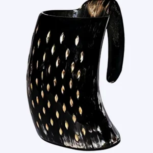 Handmade-medieval buffalo-horn-drinking mug-by-Hindustan-Enterprises