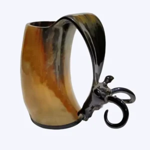 Buffalo Horn Handmade Mug with customized deer handle