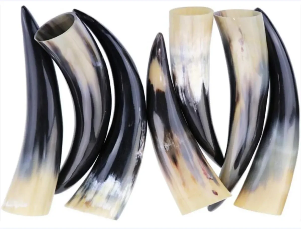 Polished Viking horn cup handmade